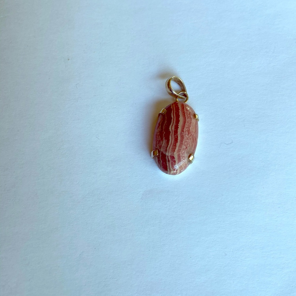 Sterling silver rhodochrosite pendant
